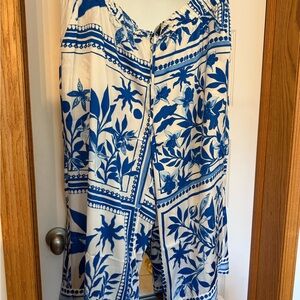 INC International Concepts Blue and White Floral Pants